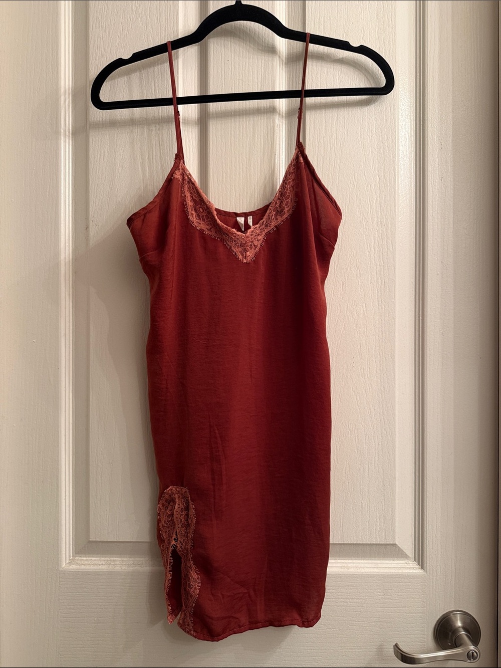 Urban Outfitters Out from Under Lace Slip Dress - Rust